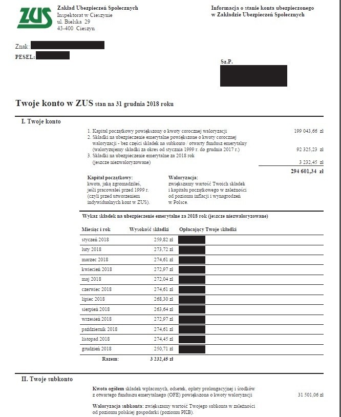 Przykładowy list do ubezpieczonego cz. 1