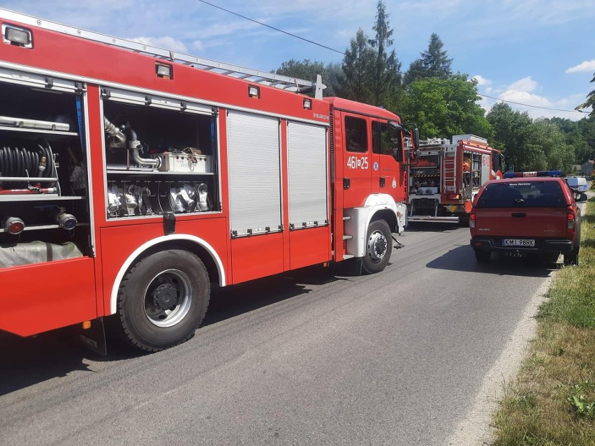 Pożar starego młyna w Miechowie