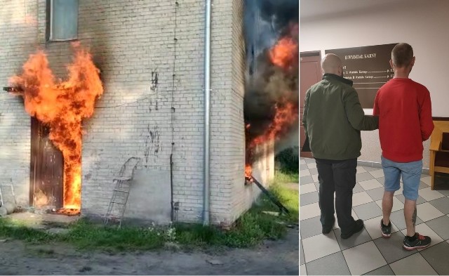 Pożar w Łasku. Do aresztu na trzy miesiące trafił 42-letni mężczyzna, który celowo podpalił swoje mieszkanie w wielorodzinnym budynku mieszkalnym