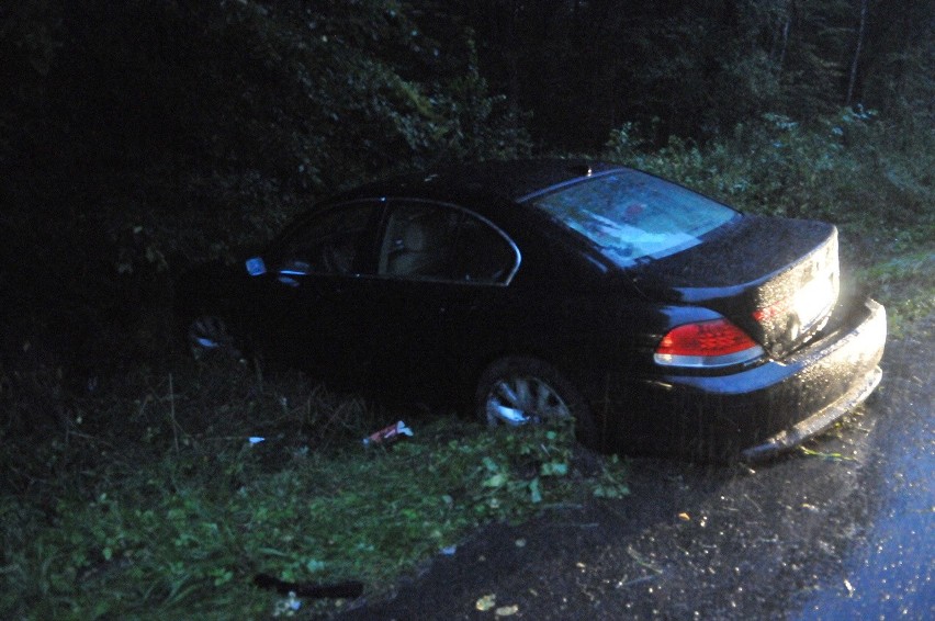 Samochód wypadł z drogi na trasie Gorzów - Kostrzyn.