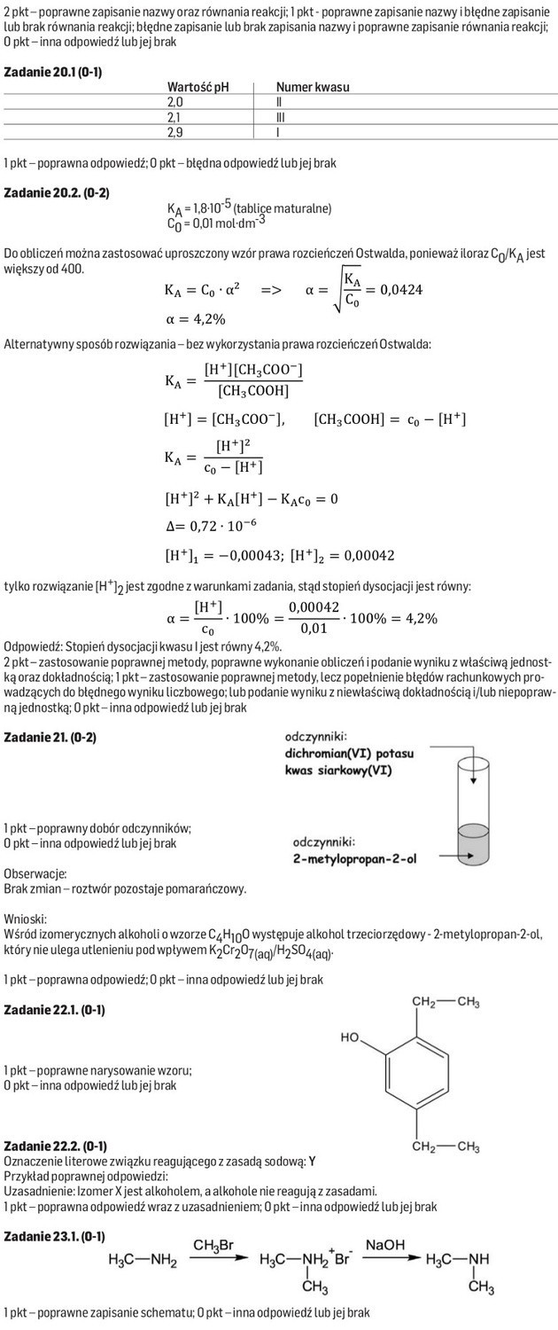 Próbna matura z chemii 2016 r. z Wydziałem Chemii UJ. Rozwiązania zadań