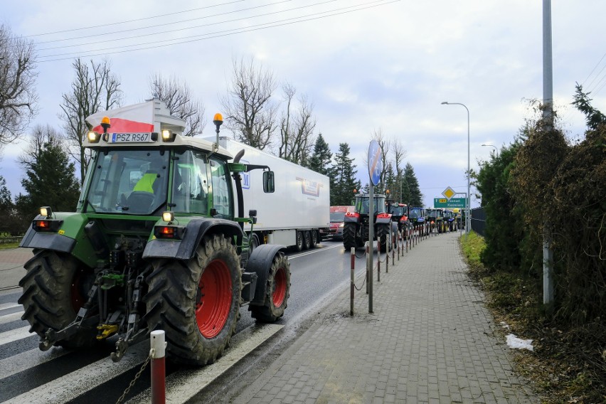 Protest rolników w Cerekwicy koło Poznania