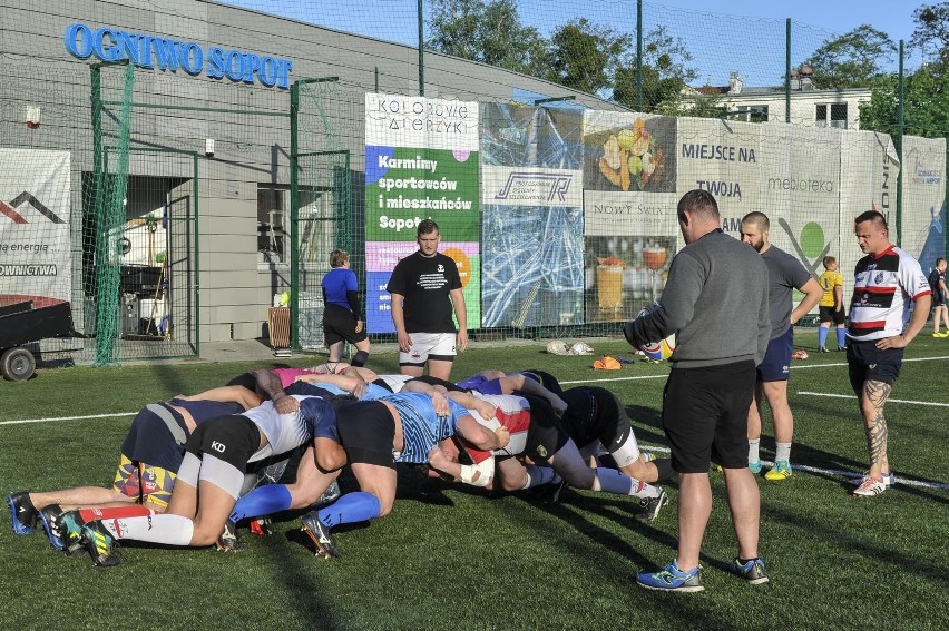 Na zdjęciu: trening rugbistów Ogniwa Sopot