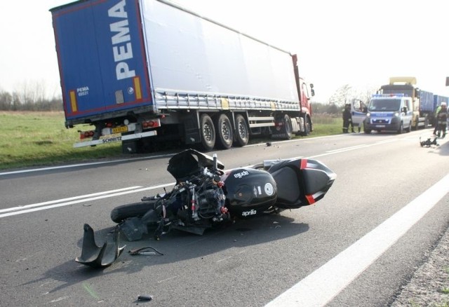 Wypadek motocyklisty w Jeziórku