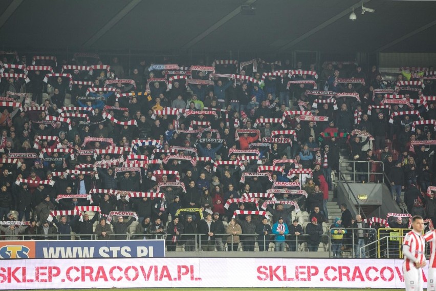 Kibice na meczu Cracovia- Piast Gliwice