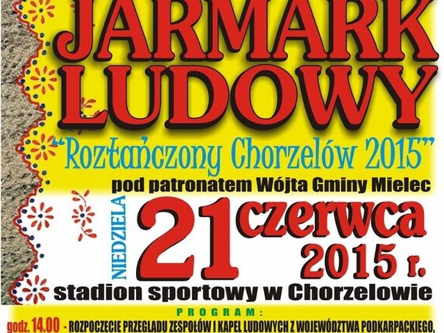 Chorzelów zaprasza na VIII Podkarpacki Jarmark Ludowy