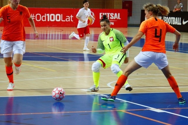 Dominika Dewicka podczas występu w meczu reprezentacji Polski i Holandii