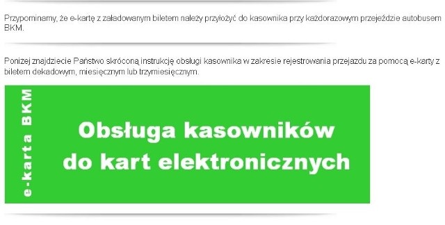 E-kartę trzeba przyłożyć za każdym razem, kiedy wsiada się do autobusu. Taka informacja jest na stronie BKM. I zostanie.