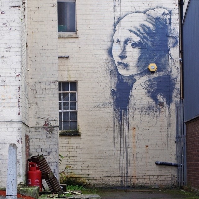 Banksy - Dziewczyna z perłą, Bristol