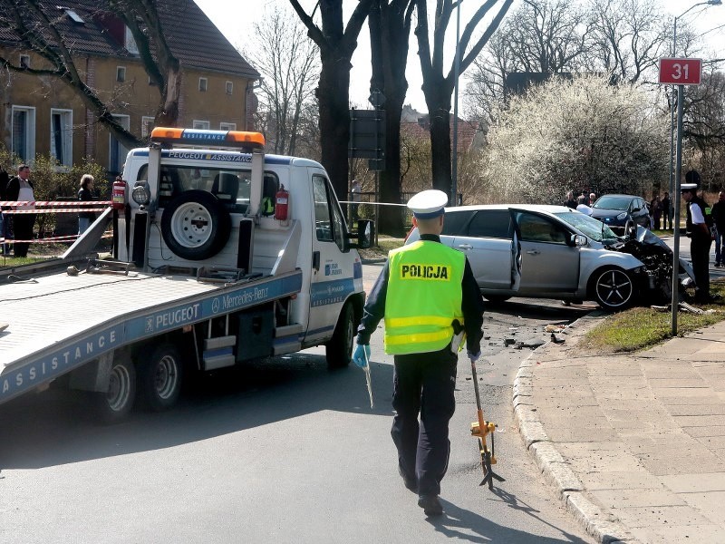 Wypadek na ul. Granitowej w Podjuchach