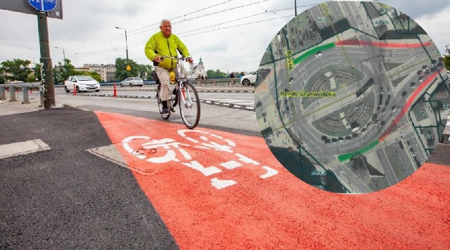 Zarząd Dróg Miasta Krakowa ogłosił przetarg na opracowanie dokumentacji projektowej dla siedmiu nowych ścieżek rowerowych. Jednym z zadań jest korekty geometrii drogi dla rowerów w obrębie ronda Grunwaldzkiego.