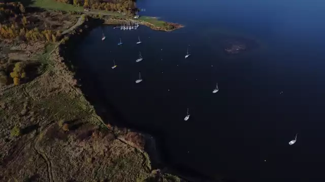 Jezioro Mucharskie z lotu ptaka