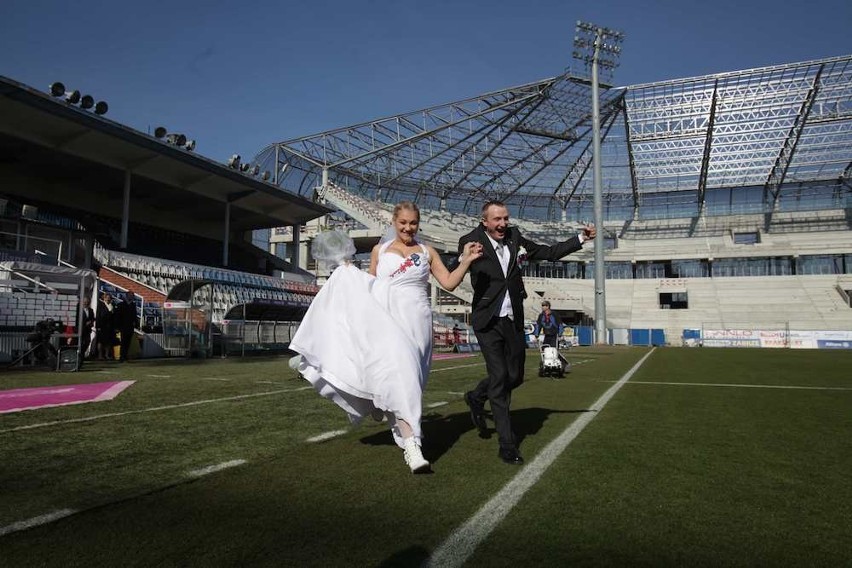 Ślub na stadionie Górnika Zabrze