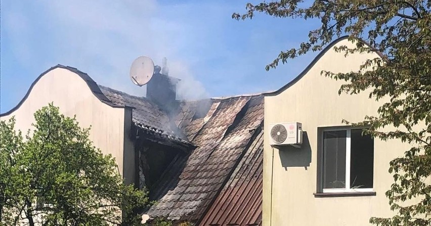 Pożar domów w Wieliczce