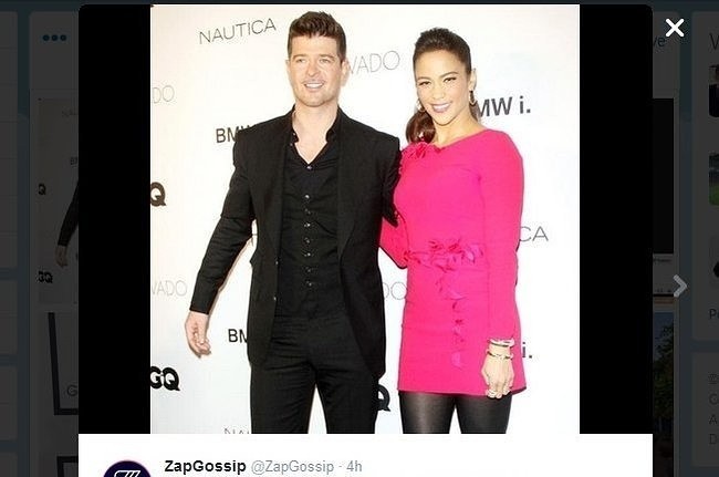 Robin Thicke i Paula Patton (fot. screen z Twitter.com)