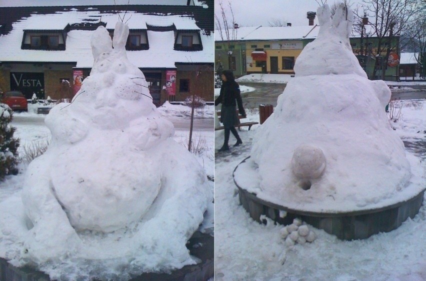Wielkanocny śnieg - tak wyglądały święta 11 lat temu! Króliki ze śniegu i zasypy