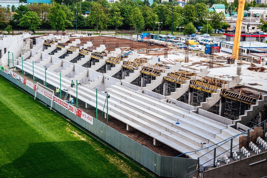 Trybuna południowa stadionu ŁKS rośnie jak na drożdżach [ZDJĘCIA]