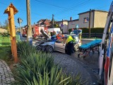 Wypadek w Leszczynach. Dwie poszkodowane kobiety zostały zabrane do szpitala