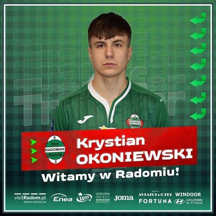 Transfery. Krystian Okoniewski z Lechii Gdańsk trafił do Radomiaka Radom na zasadzie transferu definitywnego. Zobaczcie wideo
