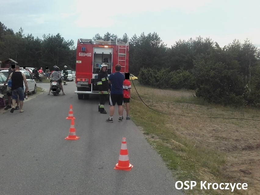 Strażacy z OSP Kroczyce szybko uporali się z ogniem