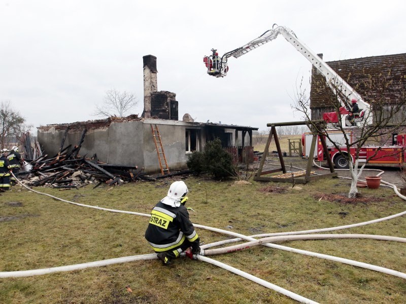 Pozar domu koło Goleniowa