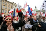 Kraków. Pikieta KOD-u na Rynku Głównym [WIDEO, ZDJĘCIA]