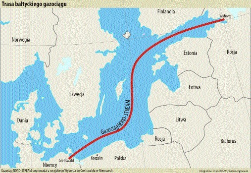 Magistrala Nord Stream, czyli Gazociąg Północny, ma się składać z dwóch nitek o długości 1.220 km i przepustowości po 27,5 mld metrów sześciennych surowca rocznie.