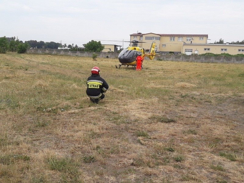 Wypadek motocyklisty w Krapkowicach. Ma poważne obrażenia, lądował helikopter LPR