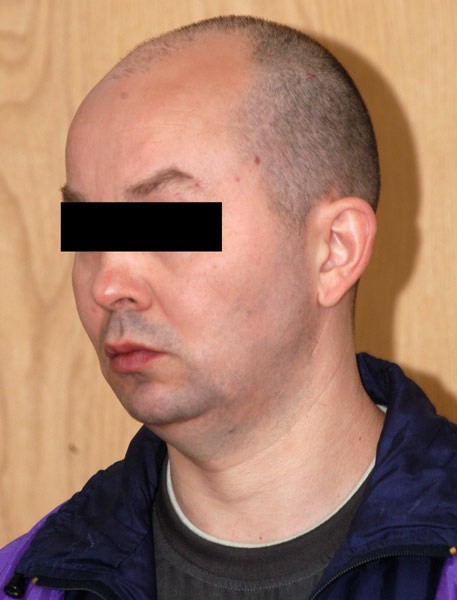 Mariusz N. podczas procesu w Sądzie Okręgowym w Krośnie