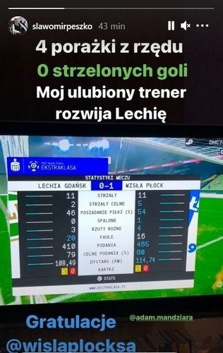 Lechia Gdańsk przegrała czwarty mecz z rzędu. Sławomir Peszko kpi z Piotra Stokowca: Mój ulubiony trener rozwija Lechię