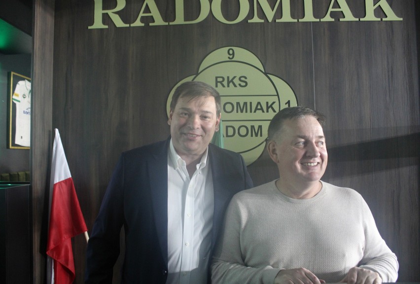 Grzegorz Gilewski (udziałowiec Radomiaka) i Dariusz Wójcik...