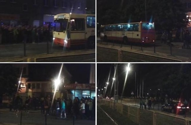 Na filmie widać jak autobus nocny linii 527 nie zatrzymuje się na przystanku.