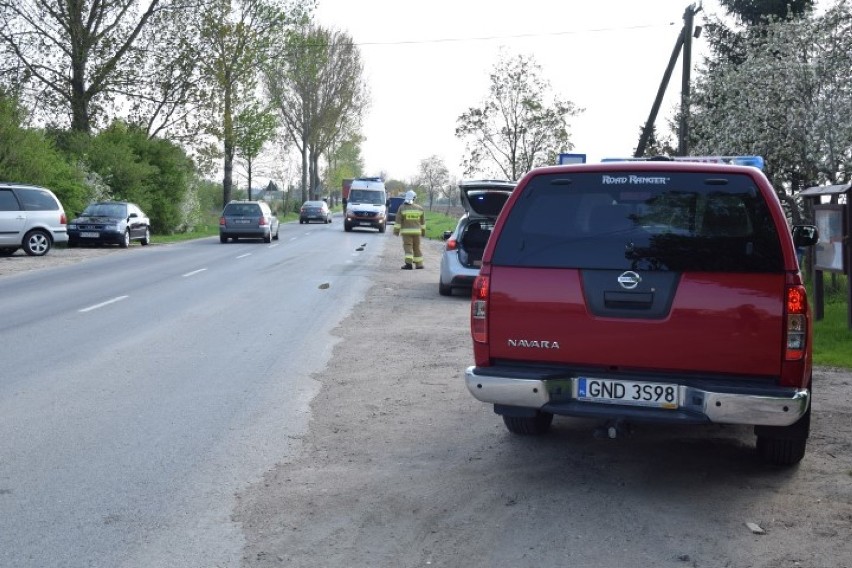 Do zderzenia motocykla i samochodu osobowego  doszło w...