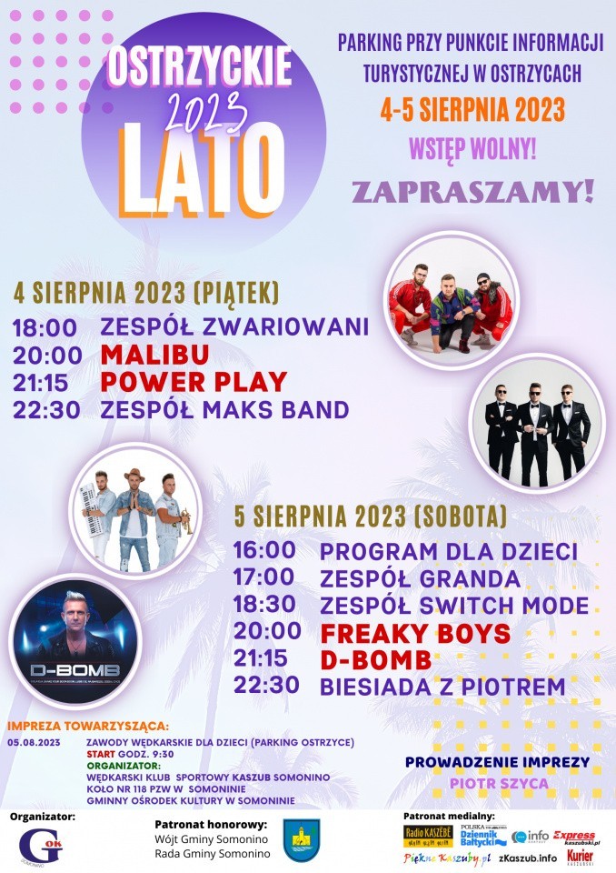 Ostrzyckie Lato - sztandarowa impreza letnia gminy Somonino już w ten weekend 4-5 sierpnia!