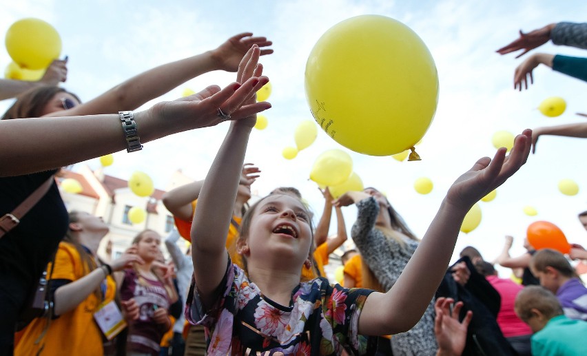 Balonowa bitwa Rzeszowskie Święto Transplantacji