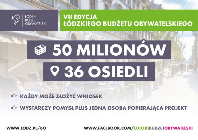 23 maja rozpocznie się nabór projektów do VII edycji budżetu obywatelskiego Łodzi na rok 2020. Termin ich składania upływa 10 czerwca.– W tym roku, w budżecie obywatelskim jest kilka istotnych zmian - mówi Grzegorz Justyński, dyrektor Biura ds. partycypacji Społecznej UMŁ. -  Po pierwsze: wszystkie środki będą przeznaczone na zadania osiedlowe. Po drugie: możemy wybierać i głosować na projekty niezależnie od osiedla, na którym mieszkamy. Kolejna ważna zmiana dotyczy procedury składania wniosku. W tym roku wystarczy do tego poparcie jednej osoby. Aby projekt został skierowany do realizacji, musi w głosowaniu zyskać poparcie minimum 50 osób. Inną nowością tegorocznego budżetu obywatelskiego jest możliwość odwołania się od decyzji zarówno umieszczającej wniosek na liście do głosowania, jak i jego odrzucenie.