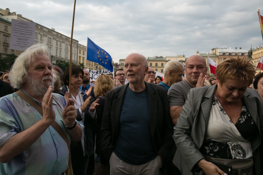 24 lipca 2017. Protest w obronie niezależności sądów na...