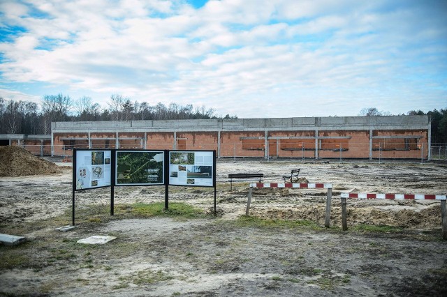 Budynek wystawienniczy na terenie Muzeum Byłego Obozu Zagłady w Sobiborze. Obecnie w stanie surowym otwartym