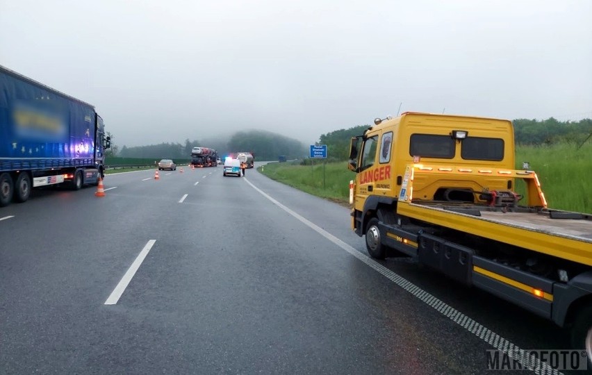Wypadek na autostradzie A4 pod Strzelcami Opolskimi....
