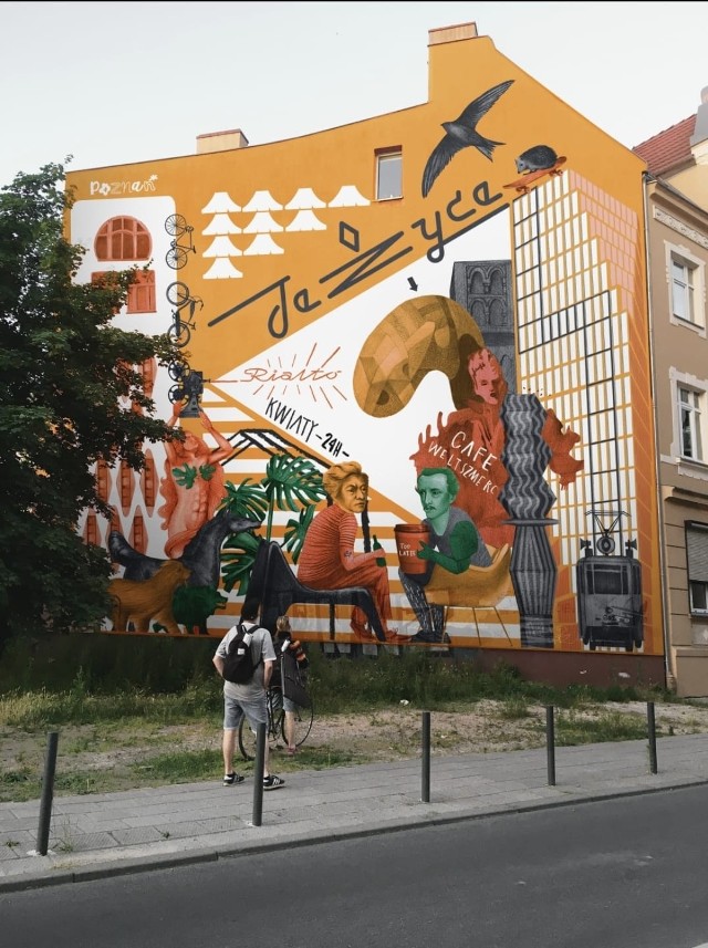 Projekt muralu, jaki powstanie na budynku przy ul. Jeżyckiej