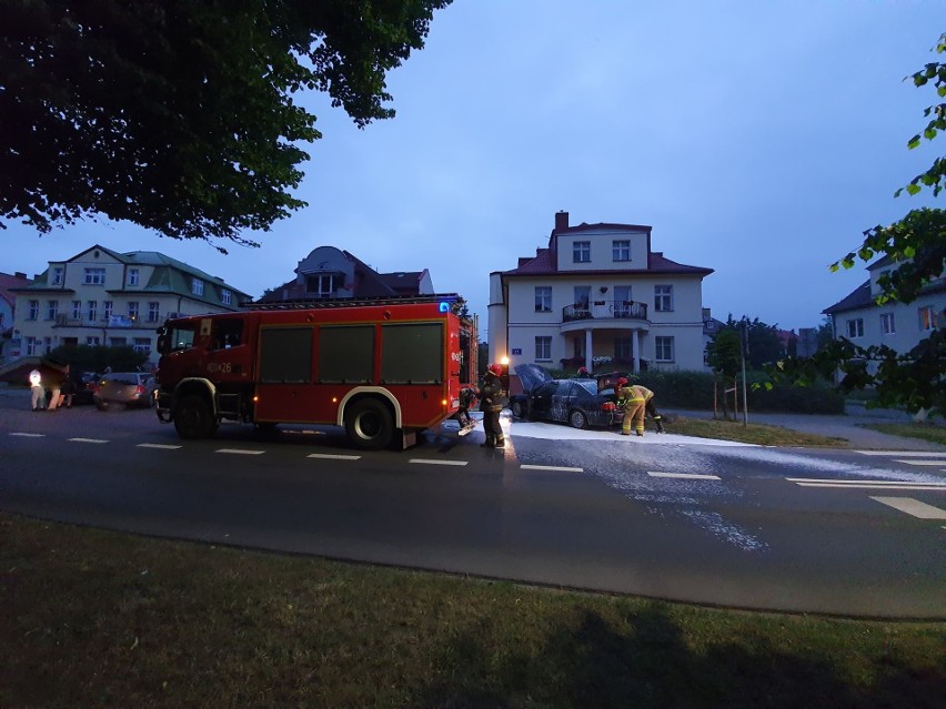 Do pożaru BMW doszło na ulicy Grunwaldzkiej w Białogardzie.