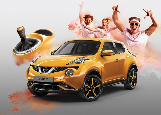 Nissan Juke z limitowanej serii Fun EditionJuke Fun Edition dostępny jest z silnikiem benzynowym 1.2 DIG-T o mocy 115 KM, który został połączony z manualną skrzynią biegów o sześciu przełożeniach.Fot. Nissan