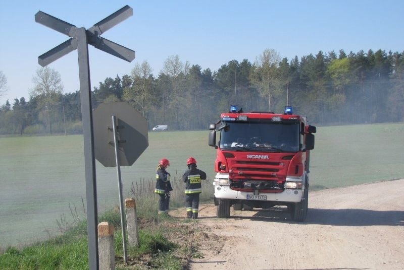 Płonęło 5 hektarów traw przy linii kolejowej (zdjęcia)