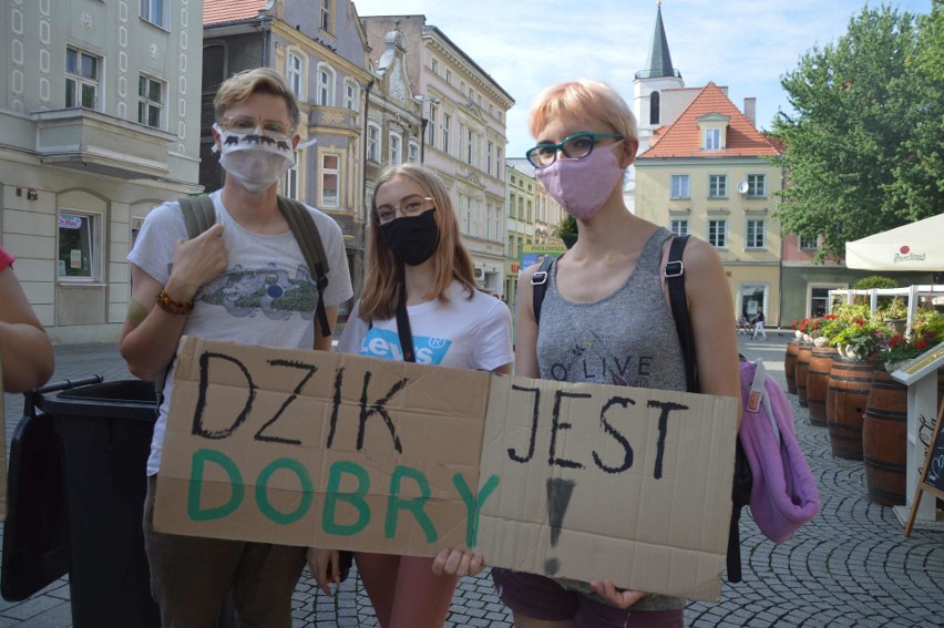 Protest w obronie dzików w Zielonej Górze