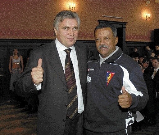 Antoni Ptak i trener Jose Serrao. Jeszcze półtora tygodnia temu Brazylijczyk snuł plany o potędze.