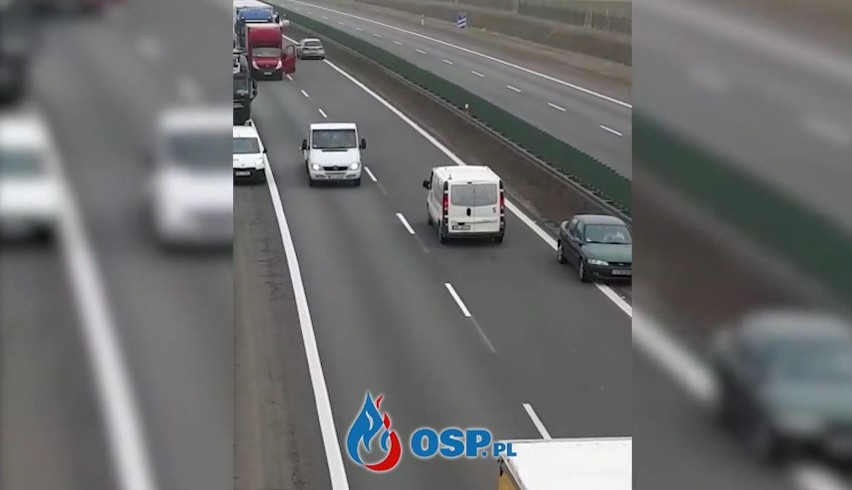 Korytarz życia po polsku. Kierowcy jechali autostradą A4 pod prąd po wypadku pod Strzelcami Opolskimi [ZDJĘCIA, WIDEO +18]