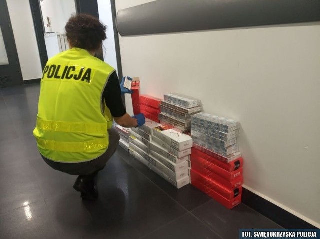Papierosy przejęte przez jędrzejowskich policjantów