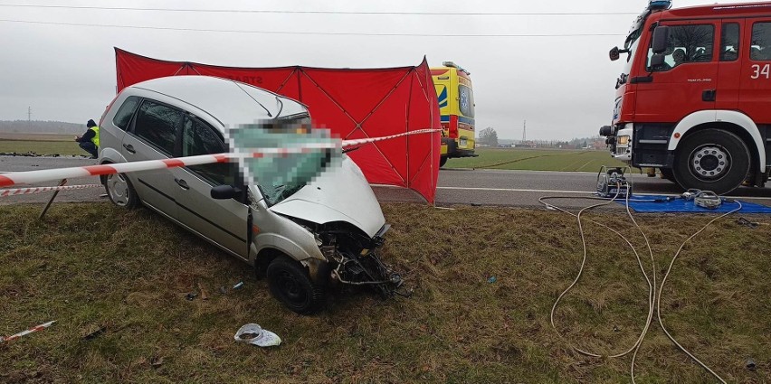 Wypadek na DK 6 w Sąborzu.