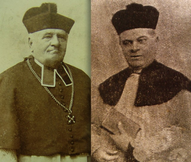 Dwaj pomyleni farorze, rodzeni bracia: młodszy ks. Ludwik Bolik (z lewej) i starszy ks. Edward Bolik.