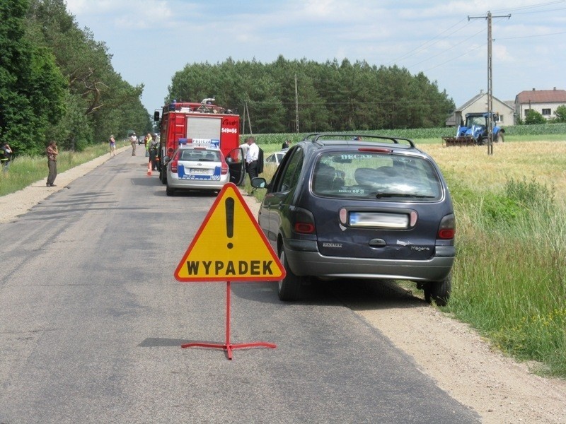 Wypadek w Tymiankach Moderkach. 1 osoba ranna